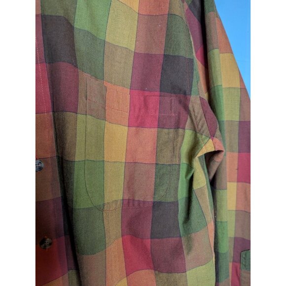 VTG Viyella Men's Country Bold Checkered Button Wool Shirt Sz M - Picture 3 of 10